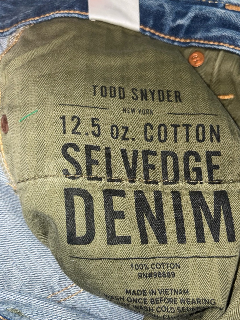 Todd Snyder Selvedge Denim Relaxed Fit Distressed Patchwork Jeans 28x32 - Picture 8 of 9